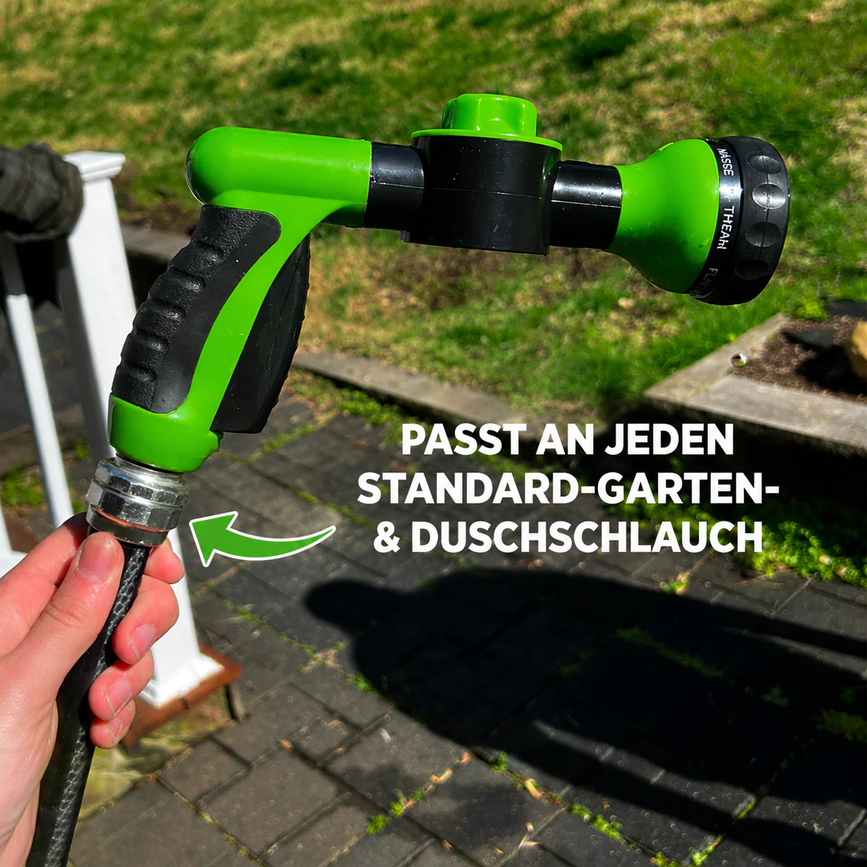 Hochdruck-Sprühdüse, Schlauch, Hundedusche, Pistole, 3-Modus, verstellbar