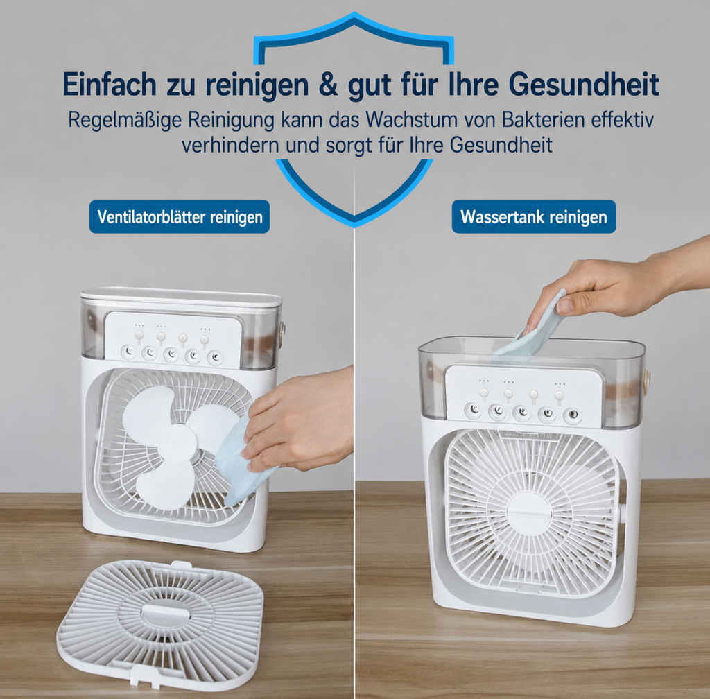 New 3-in-1 Fan, Air Conditioner, Household Mini Air Cooler, LED Night Light, Portable Humidifier, Air Adjustment Fan, Office and Home Fan