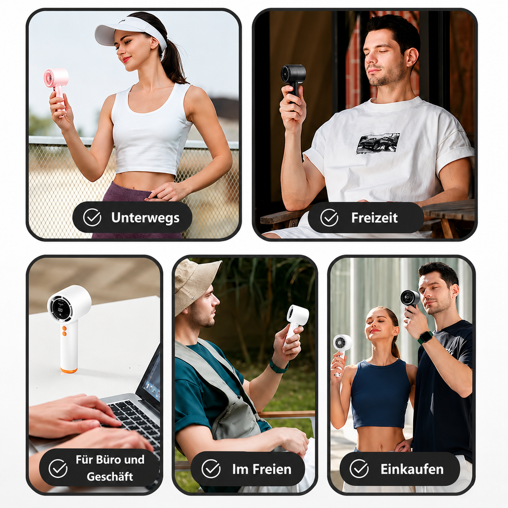 Portable Mini Handheld Fan with USB Fast Charging Function