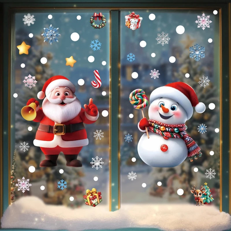 Weihnachtsmann-Fensteraufkleber