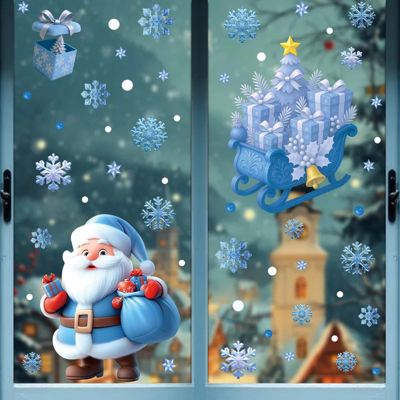 Weihnachtsmann-Fensteraufkleber