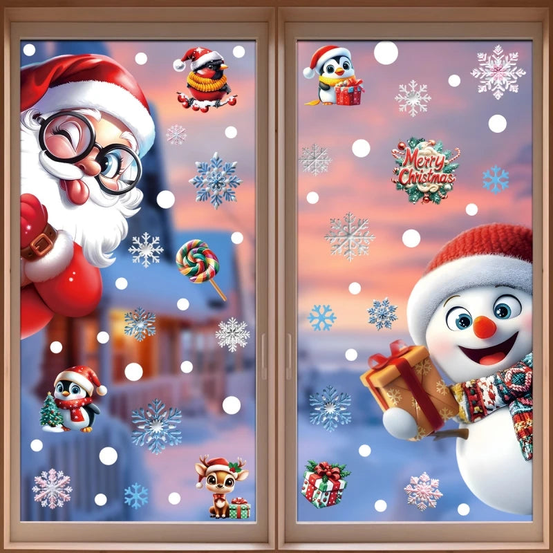 Weihnachtsmann-Fensteraufkleber