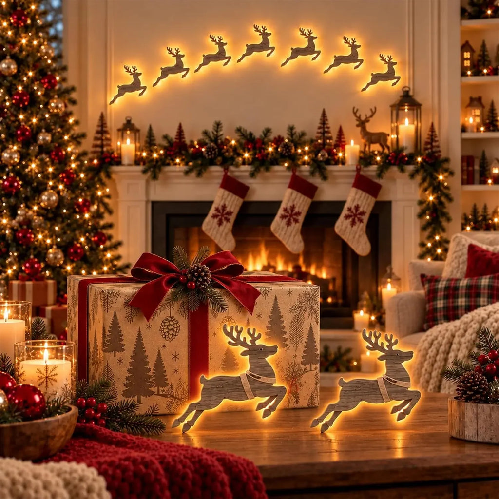 Beleuchtete 3D-Weihnachtswanddekoration