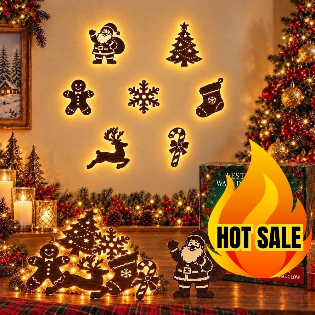 Beleuchtete 3D-Weihnachtswanddekoration