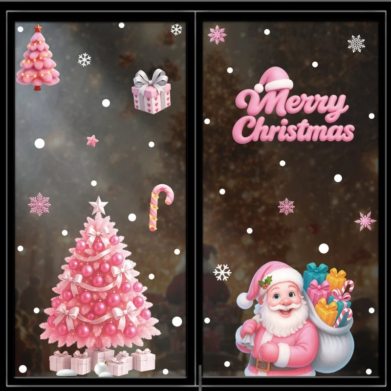 Weihnachtsmann-Fensteraufkleber