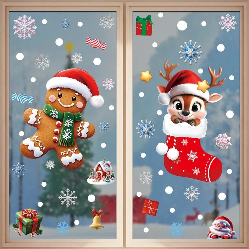 Weihnachtsmann-Fensteraufkleber