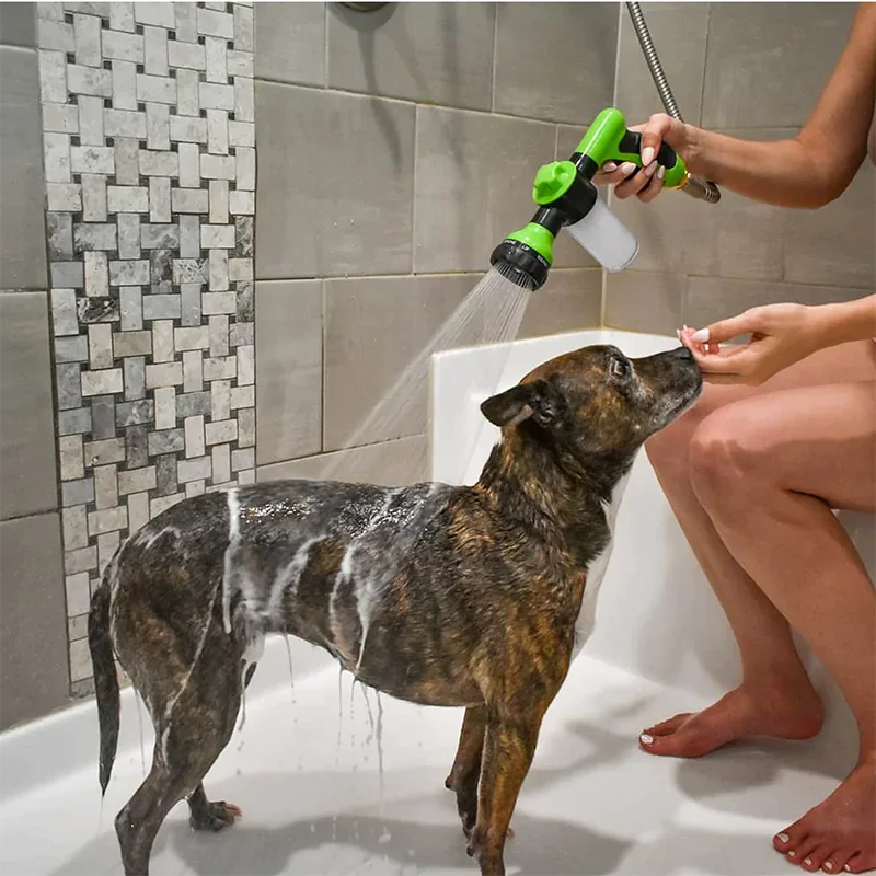 Hochdruck-Sprühdüse, Schlauch, Hundedusche, Pistole, 3-Modus, verstellbar